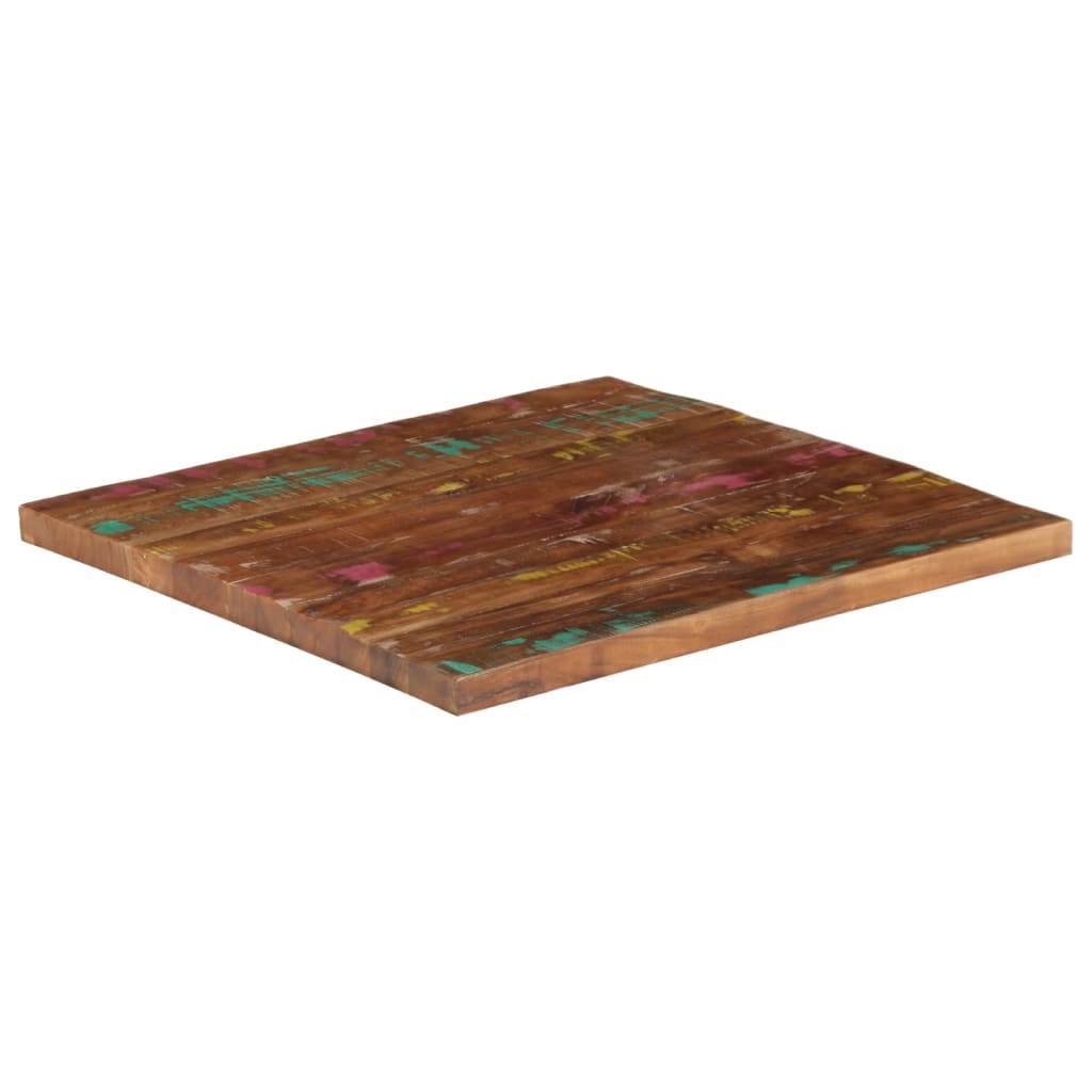 Table Top 80x80x1.5 cm Square Solid Wood Reclaimed