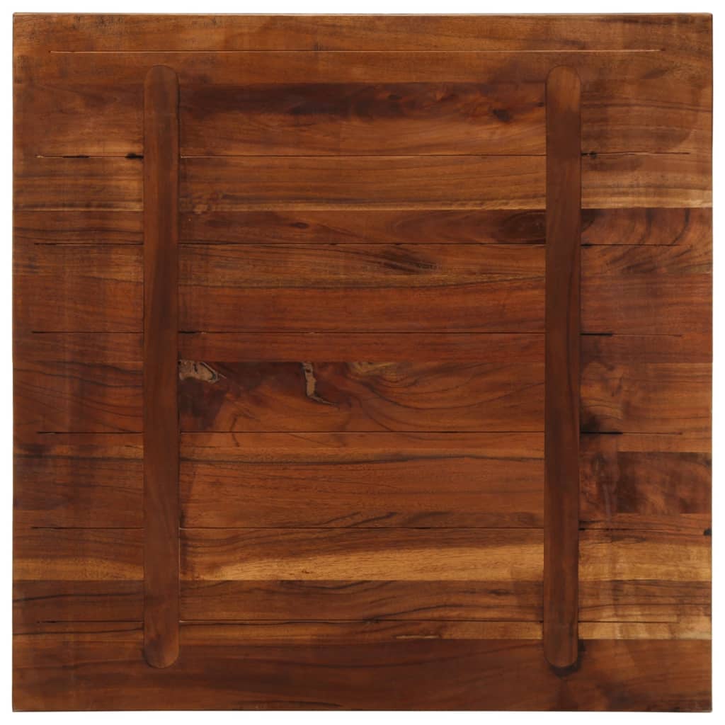 Table Top 80x80x1.5 cm Square Solid Wood Reclaimed
