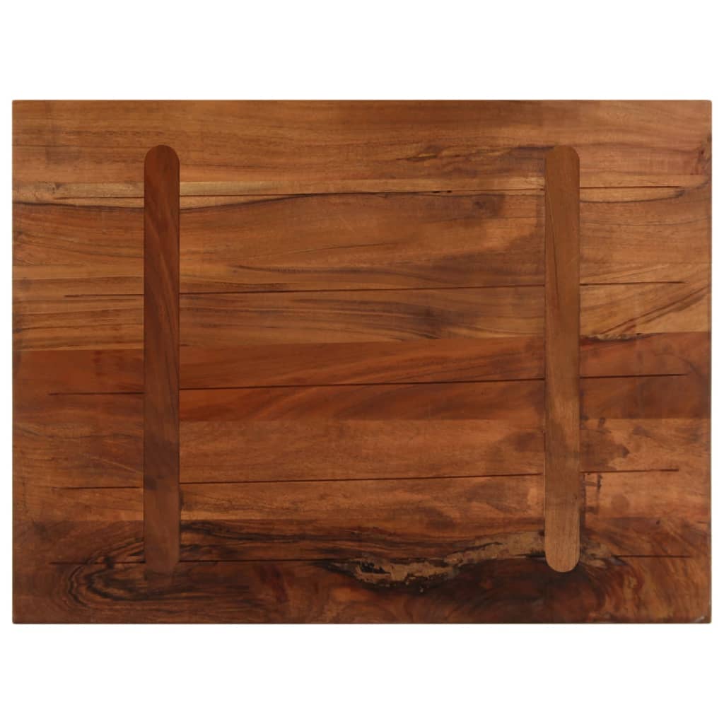 Table Top 80x70x2.5 cm Rectangular Solid Wood Reclaimed