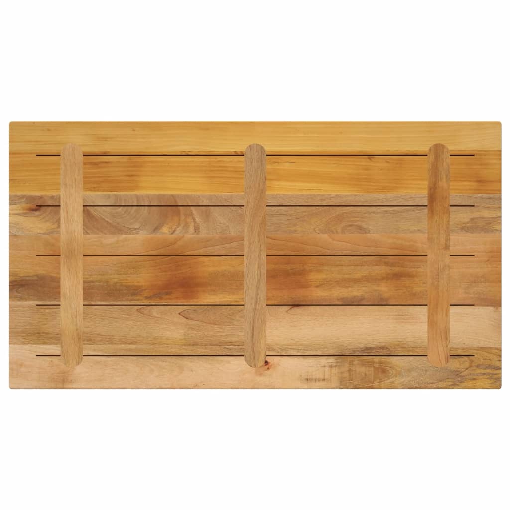 Table Top 100x50x2.5 cm Rectangular Solid Wood Rough Mango