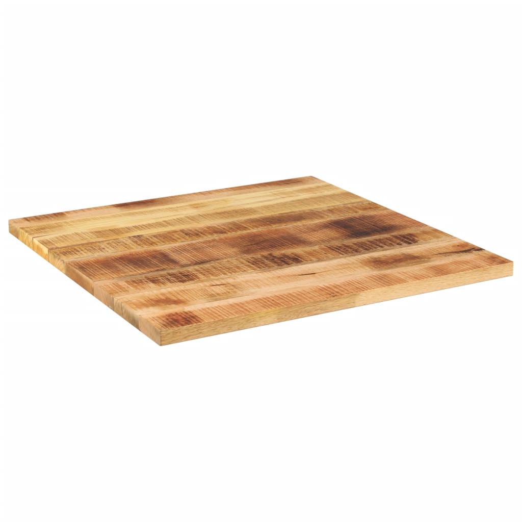 Table Top 80x80x2.5 cm Square Solid Wood Rough Mango