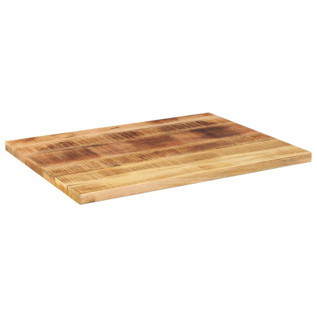 Table Top 80x70x3.8 cm Rectangular Solid Wood Rough Mango