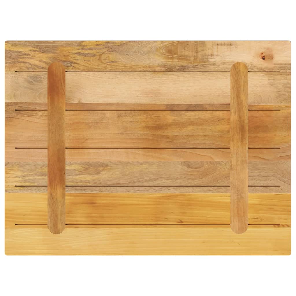 Table Top 80x70x3.8 cm Rectangular Solid Wood Rough Mango