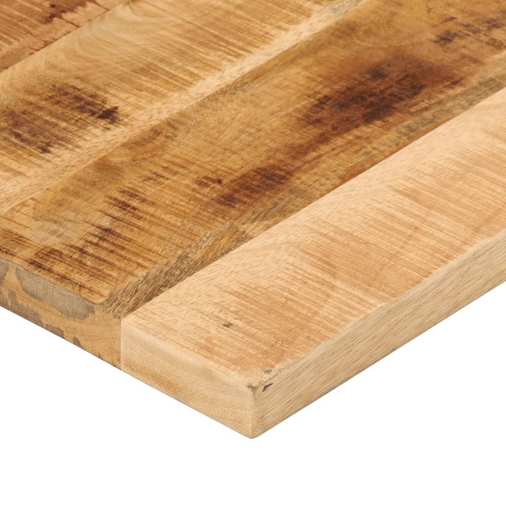 Table Top 80x70x3.8 cm Rectangular Solid Wood Rough Mango