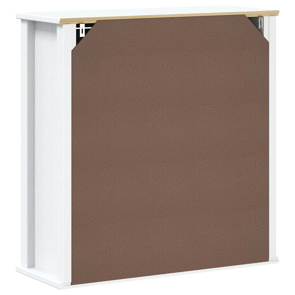 Bathroom Wall Cabinet BERG White 69.5x27x71.5 cm Solid Wood