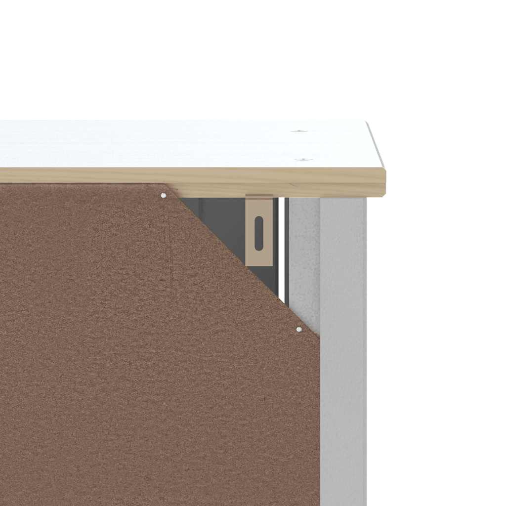 Bathroom Wall Cabinet BERG White 69.5x27x71.5 cm Solid Wood
