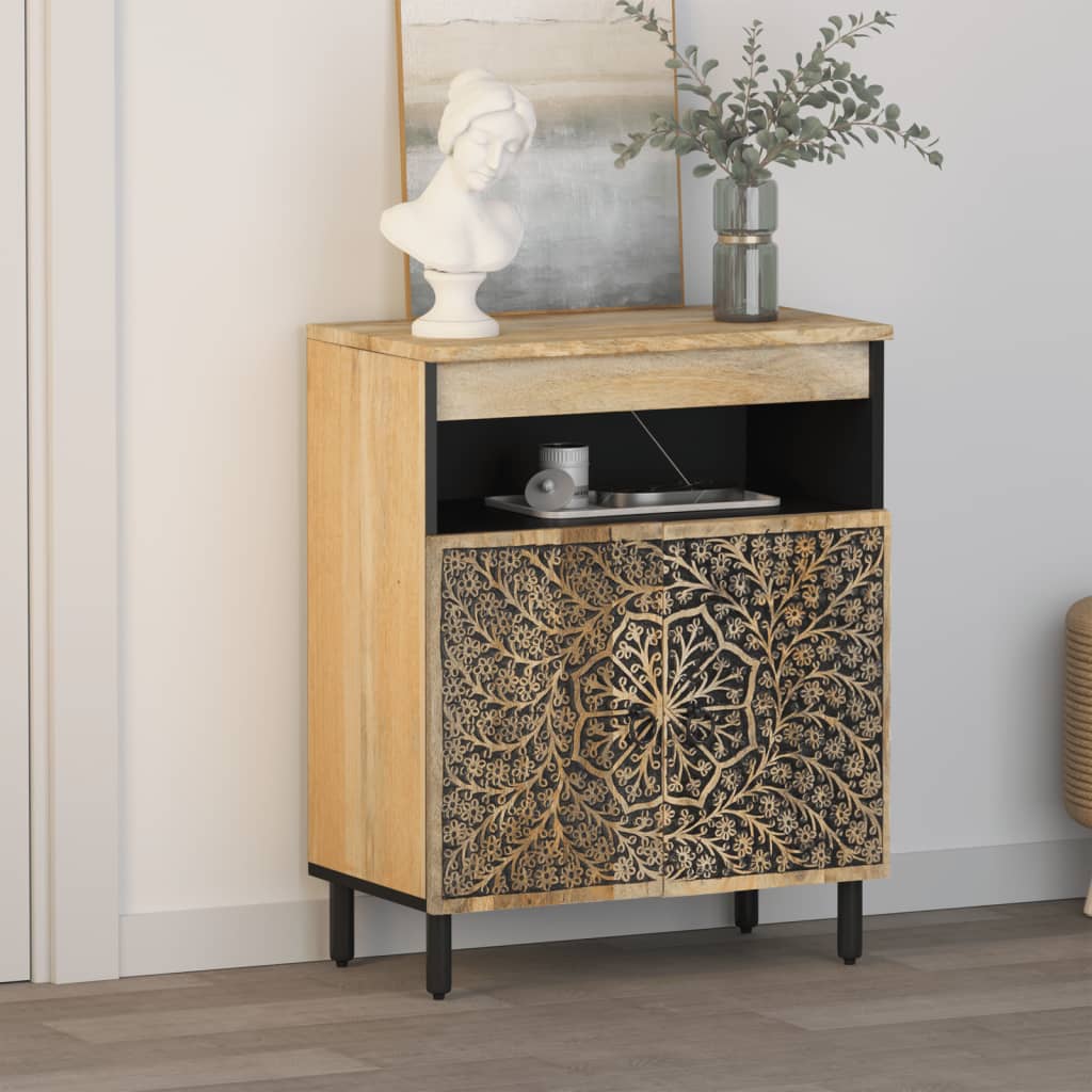 Side Cabinet 60x33x75 cm Solid Wood Mango