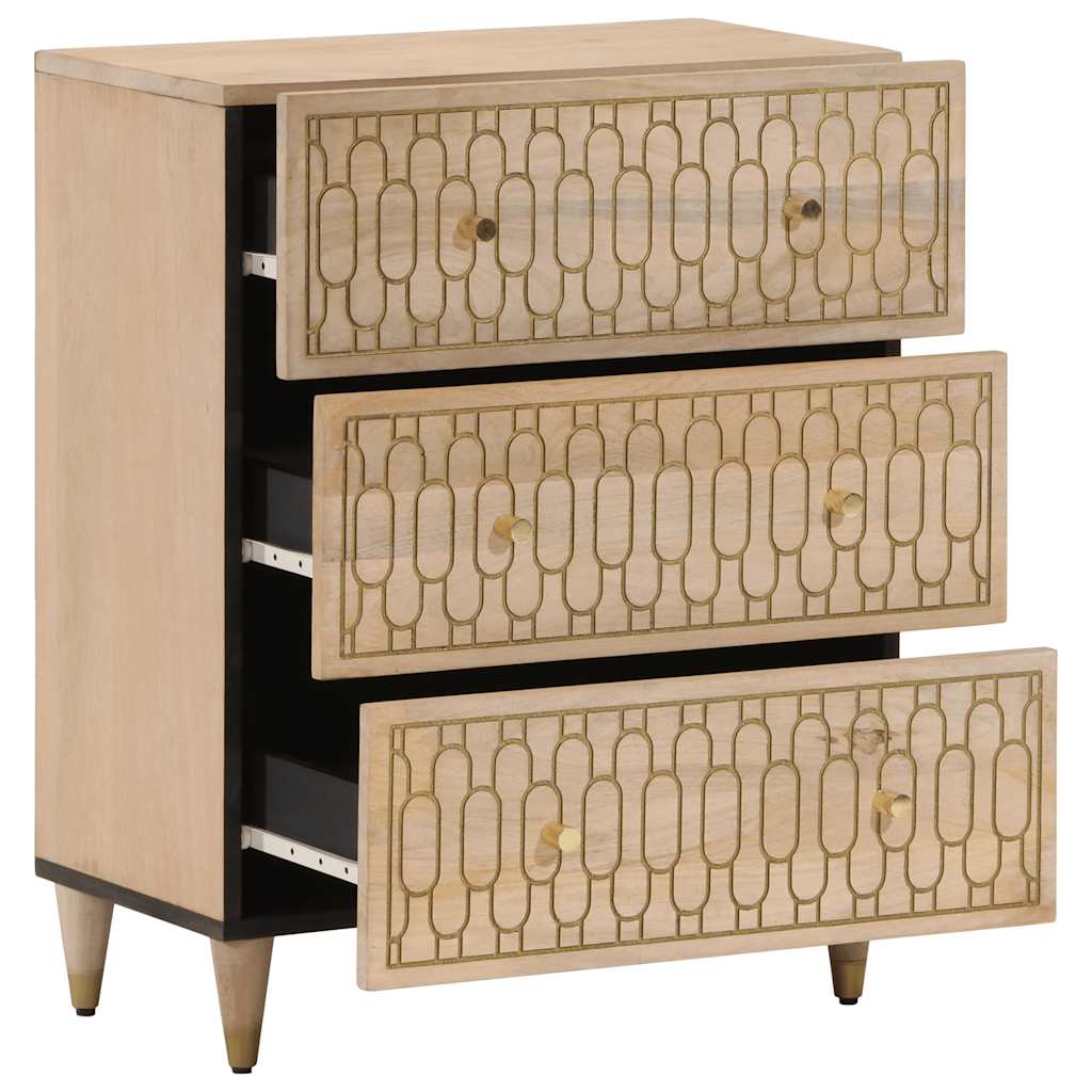 Side Cabinet | Bleach natural | Solid mango wood, engineered wood