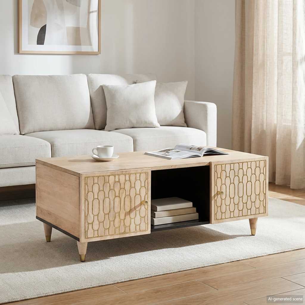 Coffee Table 100x54x40 cm Solid Wood Mango