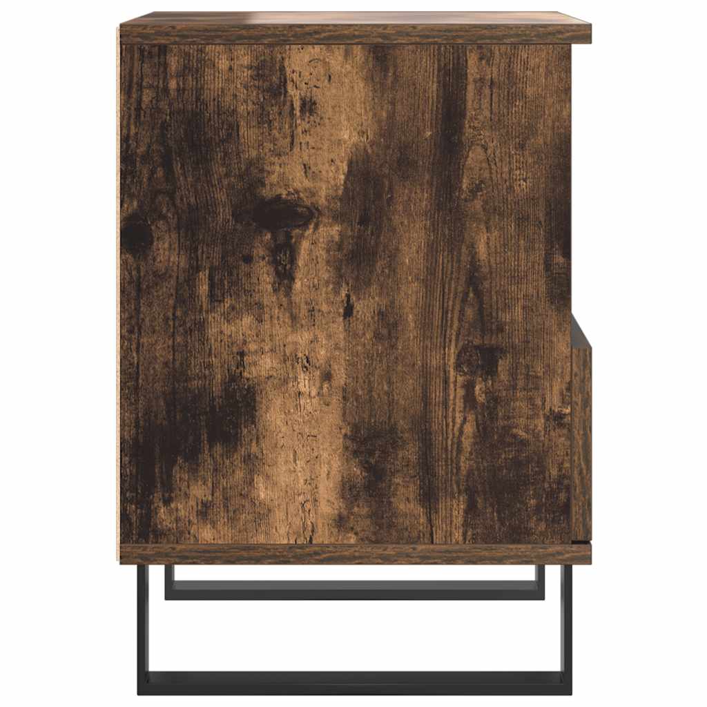 Bedside Cabinets 2 pcs Smoked Oak 40x35x50 cm Engineered Wood