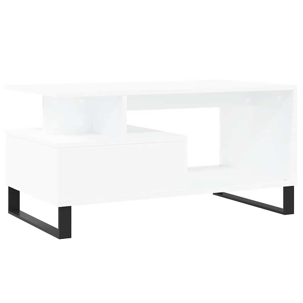 Coffee Table White 90x49x45 cm Engineered Wood