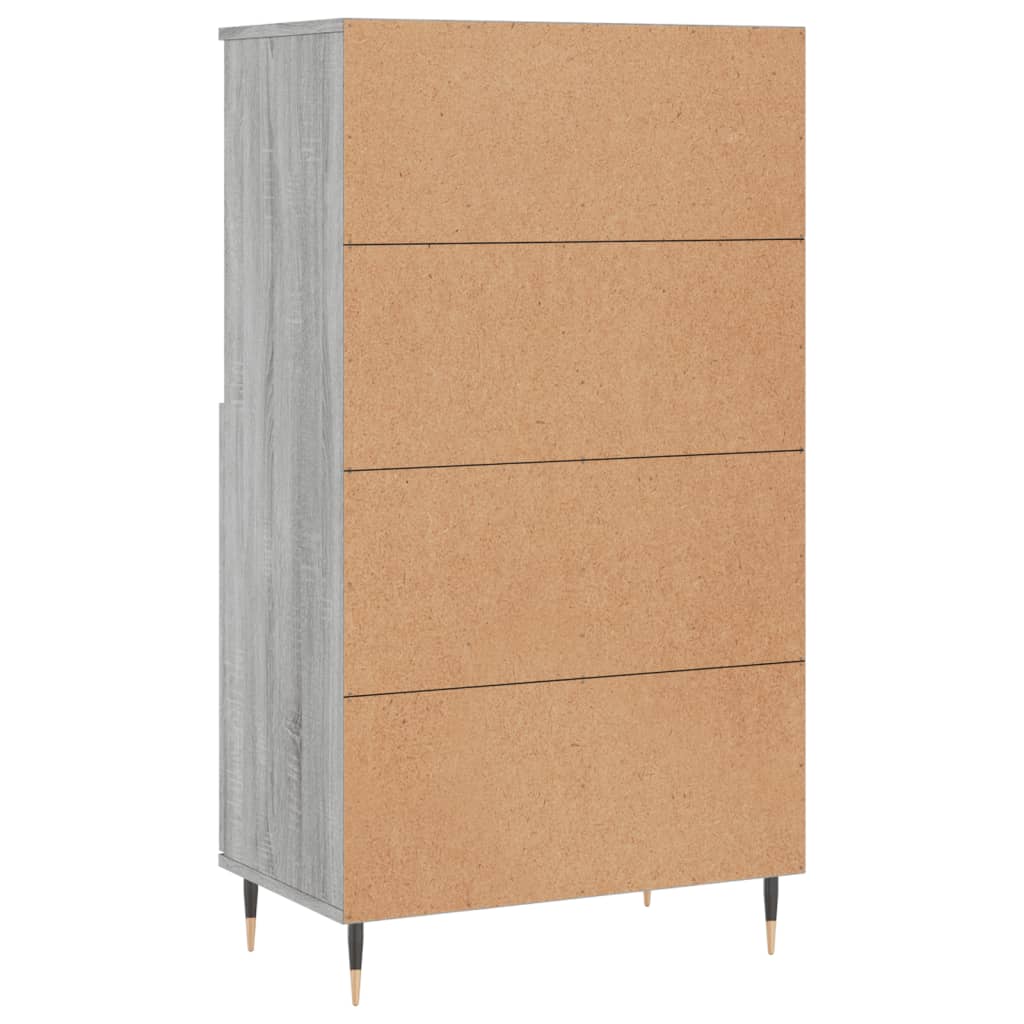 Highboard Grey Sonoma 60x36x110 cm Engineered Wood