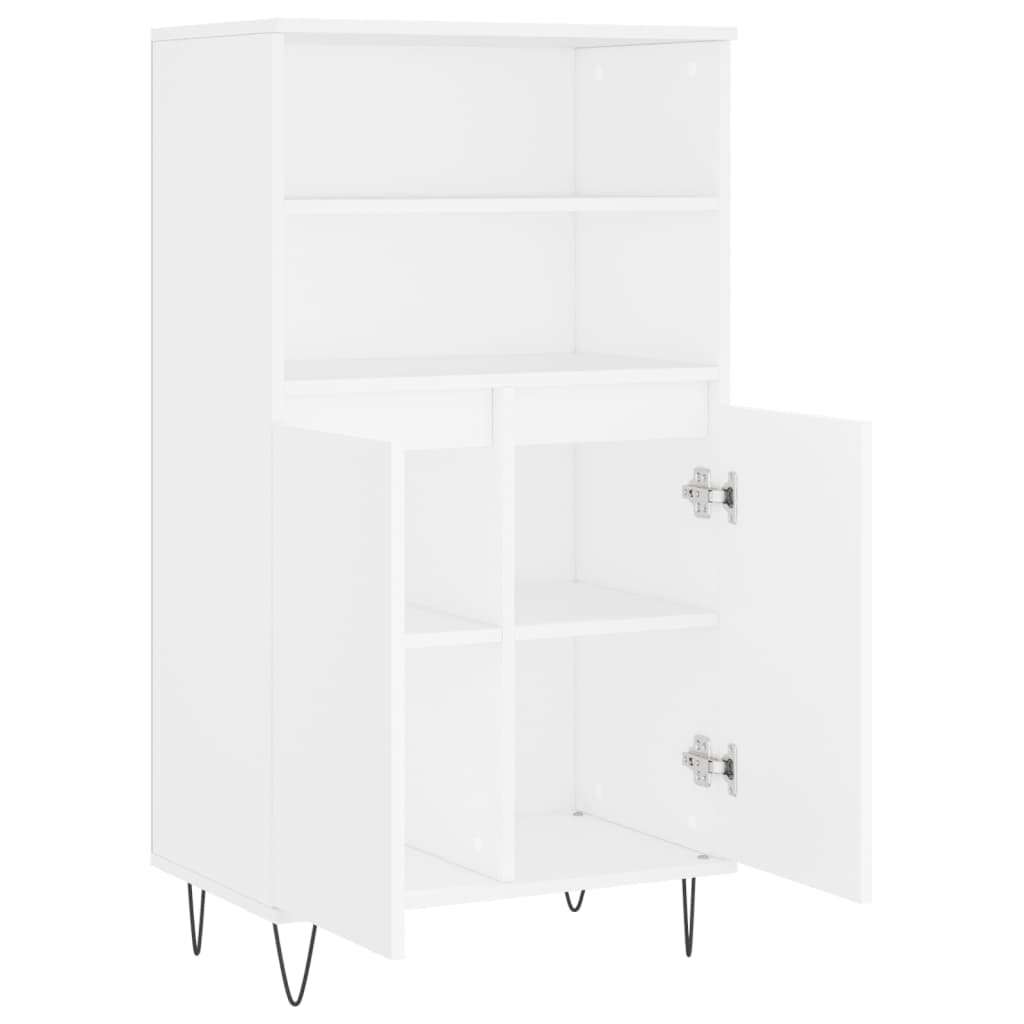 Highboard White 60x36x110 cm Engineered Wood