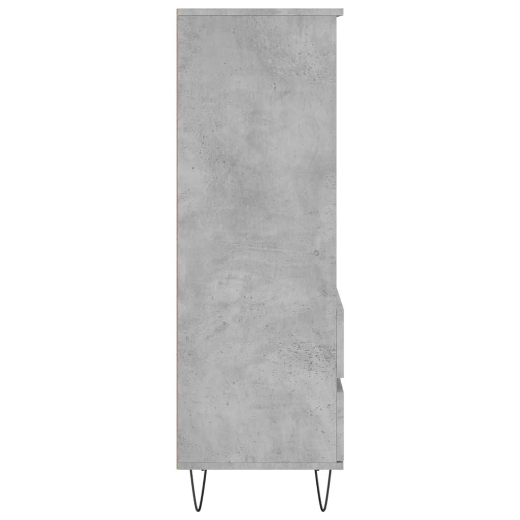 Highboard Concrete Grey 40x36x110 cm Engineered Wood