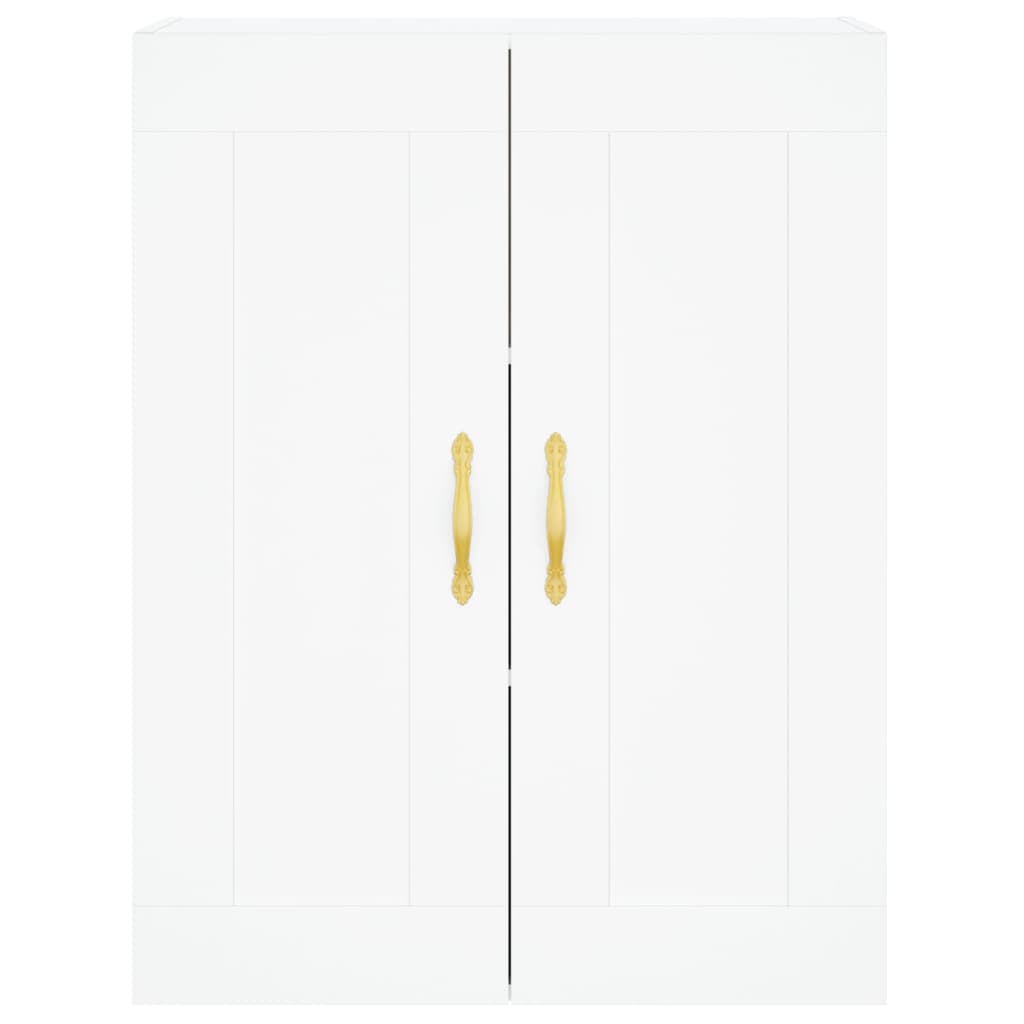 Wall Mounted Cabinet White 69.5x34x90 cm Engineered Wood
