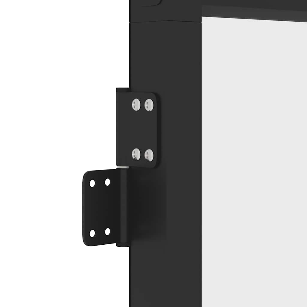 Interior Door Slim Black 83x201,5 cm Tempered Glass and Aluminium