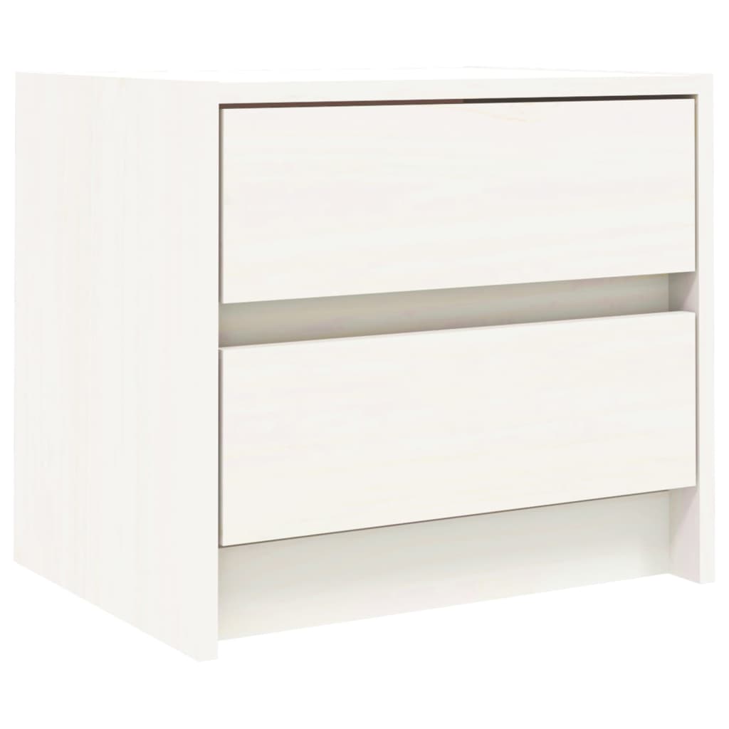 Bedside Cabinets 2 pcs White 40x31x35,5 cm Solid Wood Pine
