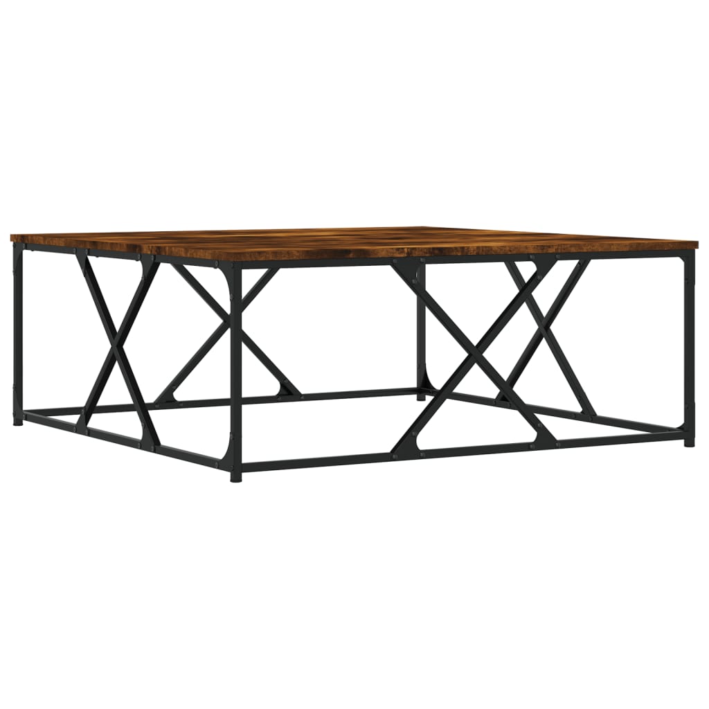 Coffee Table Smoked Oak 100x100x40 cm Engineered Wood