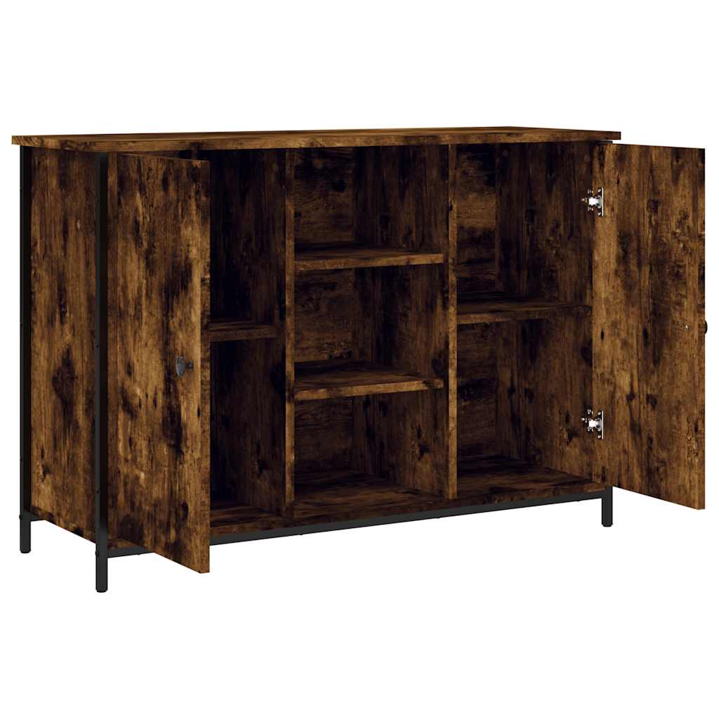 Sideboard Smoked Oak 100x35x70 cm Engineered Wood