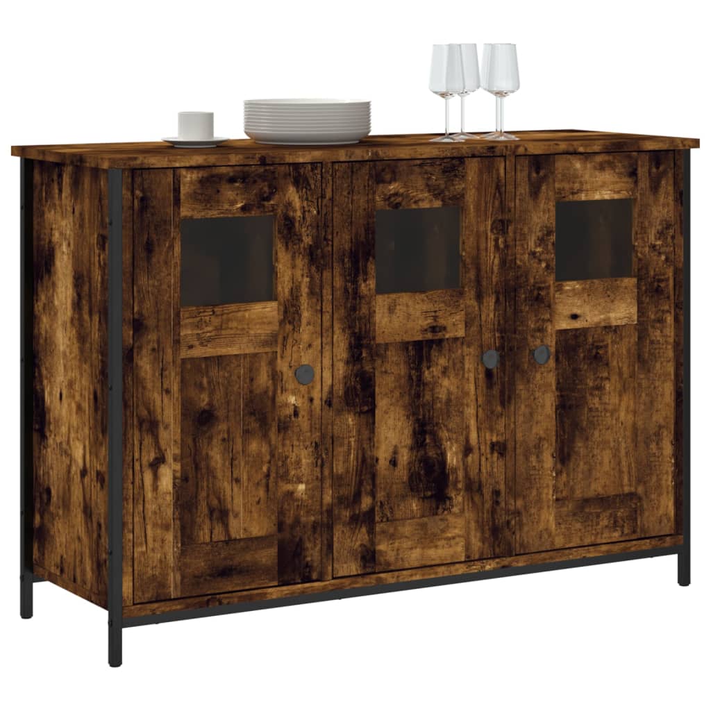 Sideboard Smoked Oak 100x35x70 cm Engineered Wood
