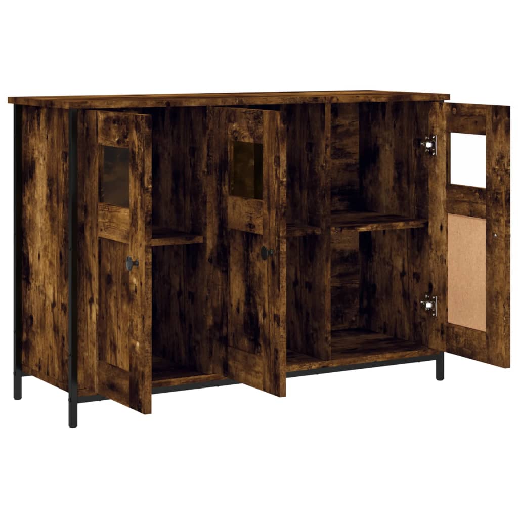 Sideboard Smoked Oak 100x35x70 cm Engineered Wood