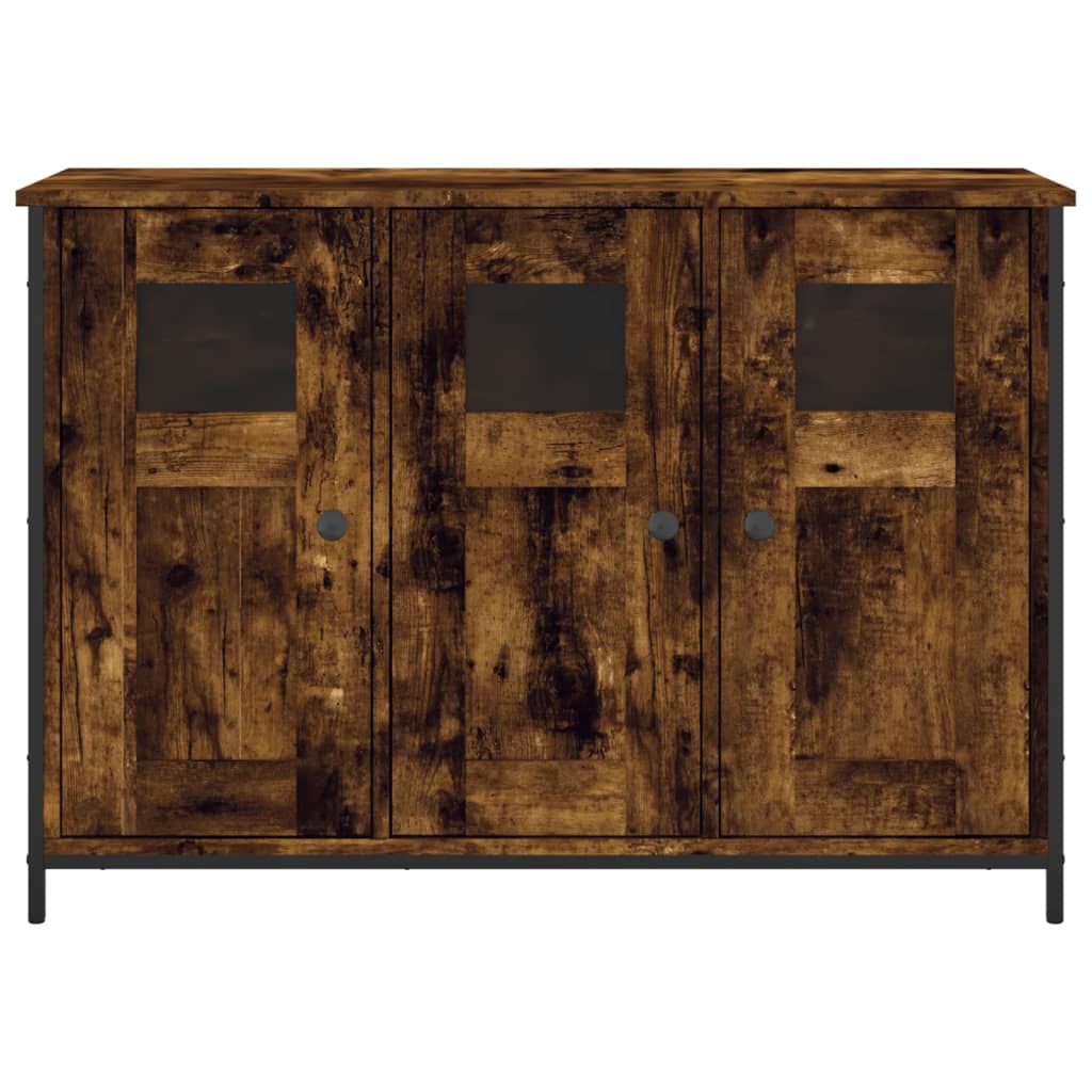 Sideboard Smoked Oak 100x35x70 cm Engineered Wood