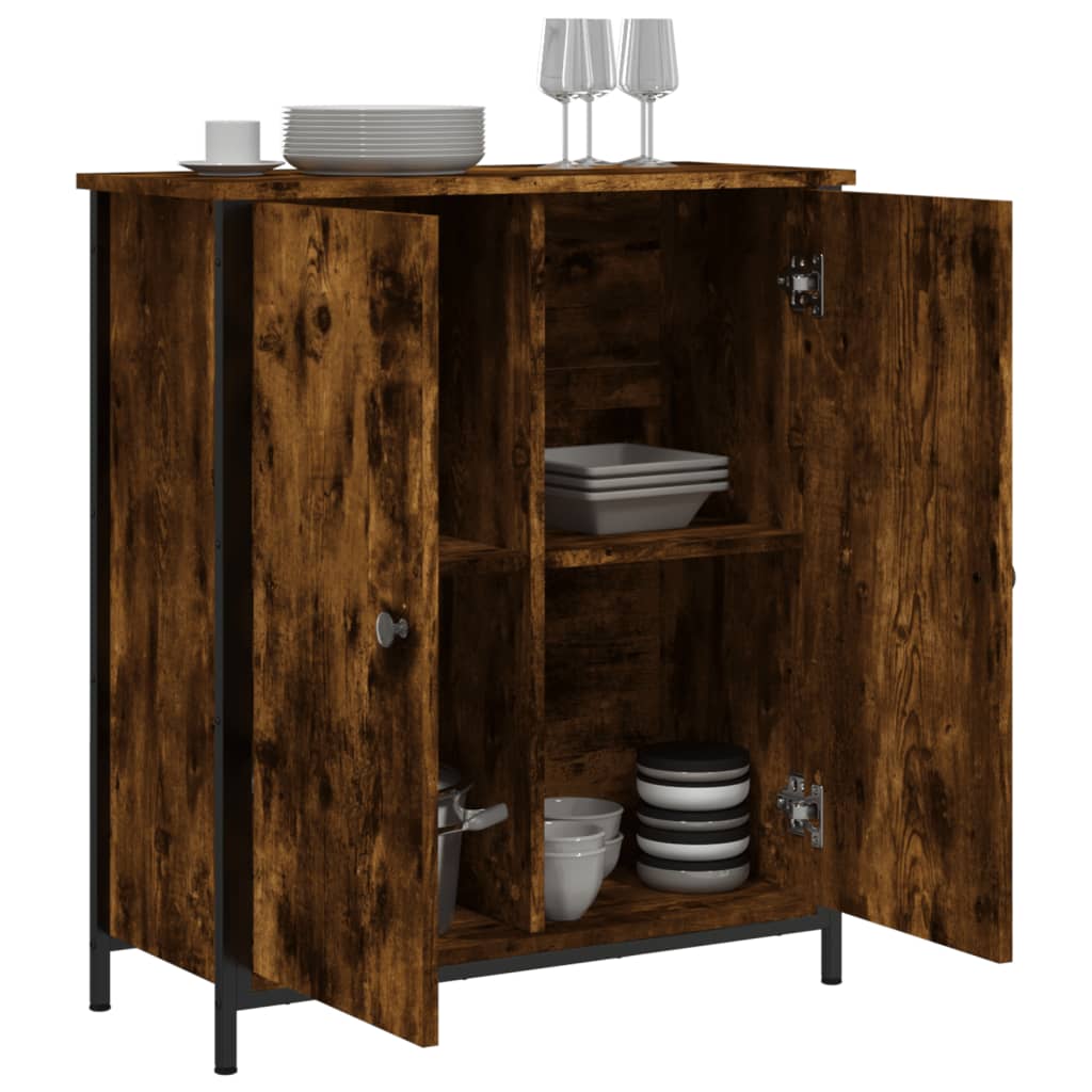 Sideboard Smoked Oak 70x30x80 cm Engineered Wood