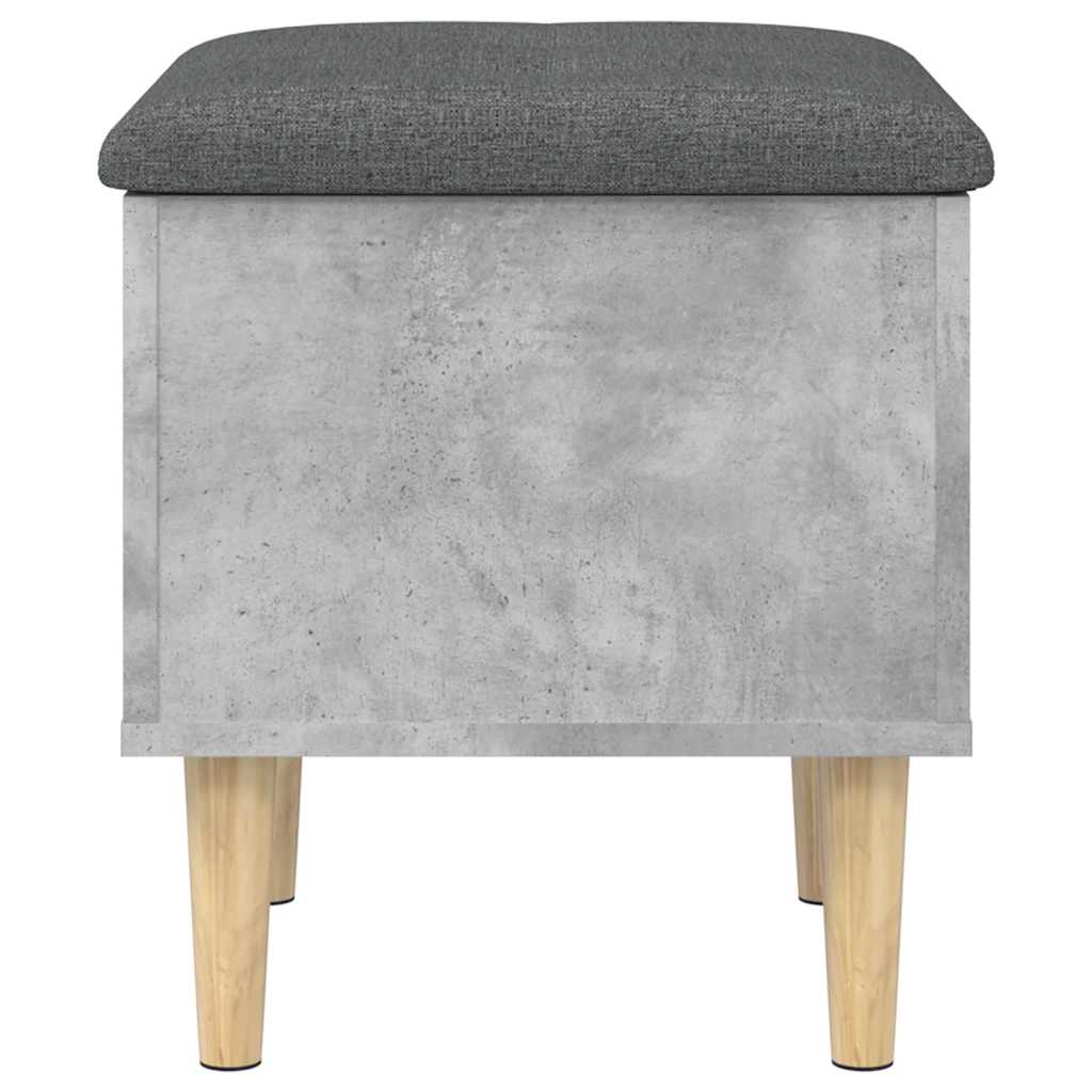 Storage Bench Concrete Grey 42x42x46 cm Engineered Wood