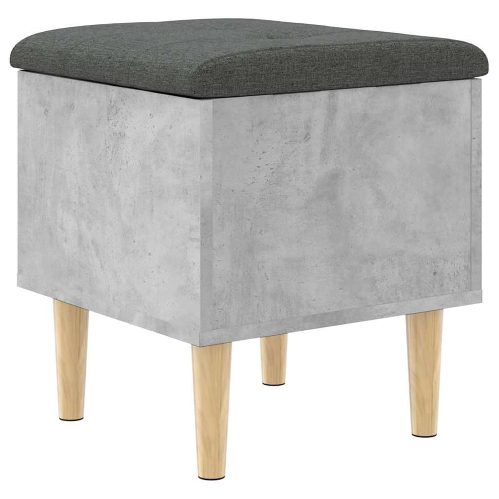 Storage Bench Concrete Grey 42x42x46 cm Engineered Wood