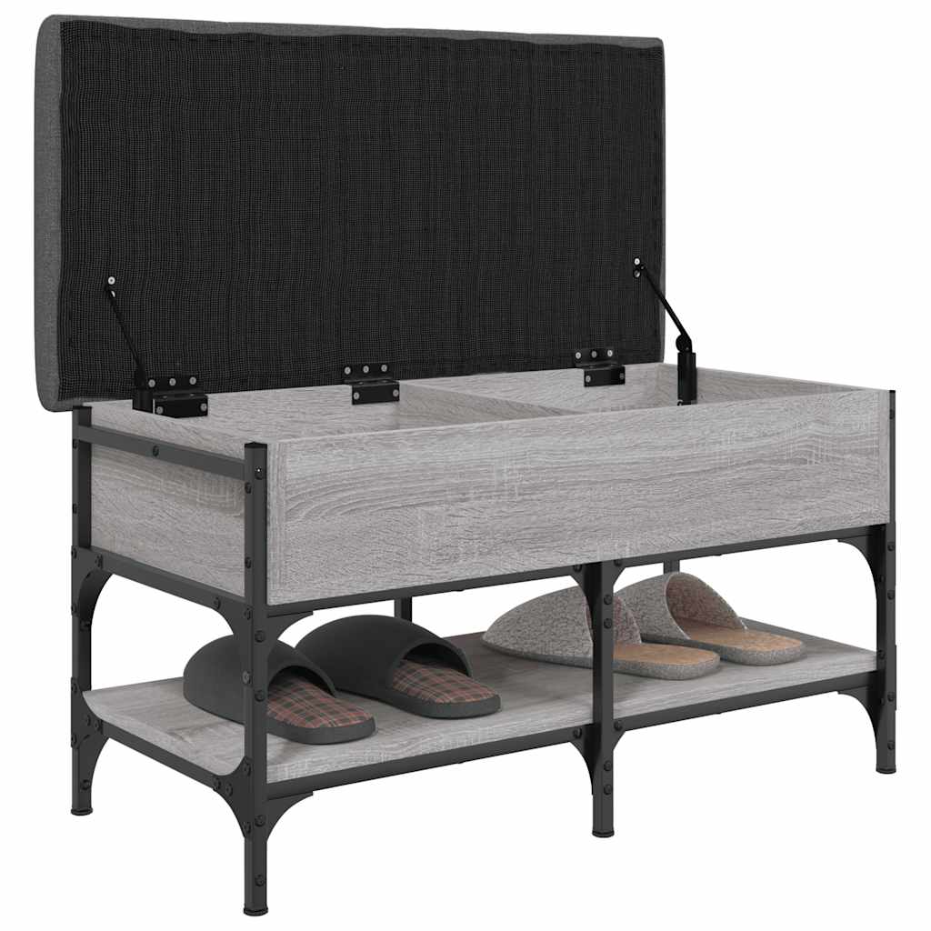 Shoe Bench Grey Sonoma 82x42x45 cm Engineered Wood