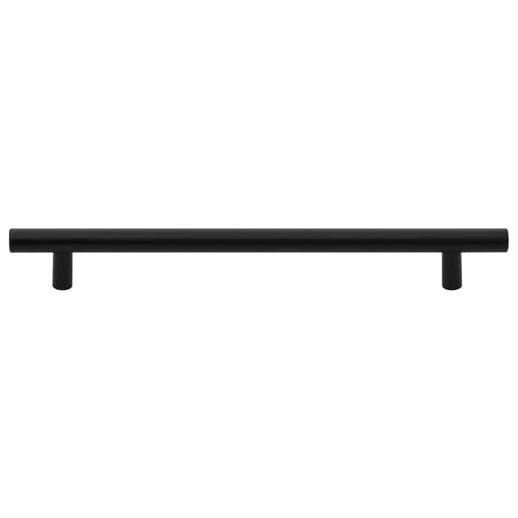 Cabinet Handles 5 pcs Black 192 mm Stainless Steel