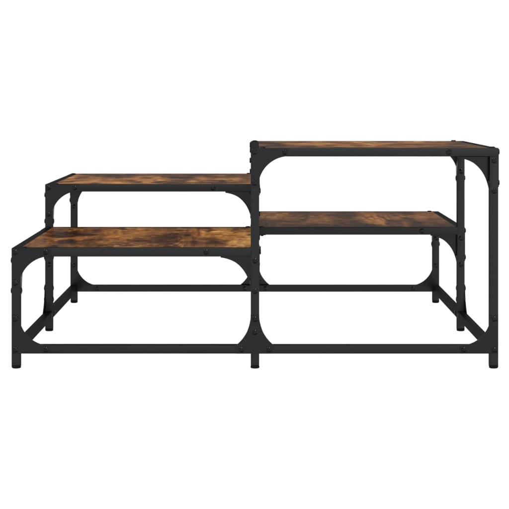 Coffee Table Smoked Oak 87.5x87.5x40 cm Engineered Wood