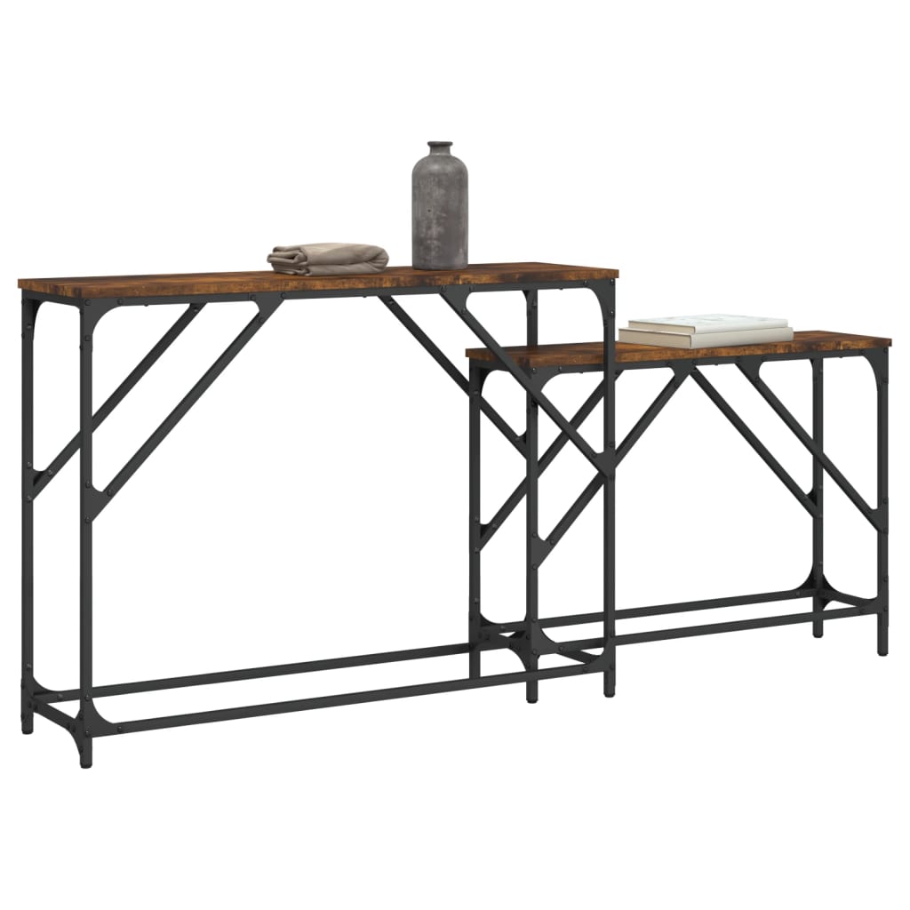Nesting Console Table | Smoked oak | Engineered wood, Metal | Large