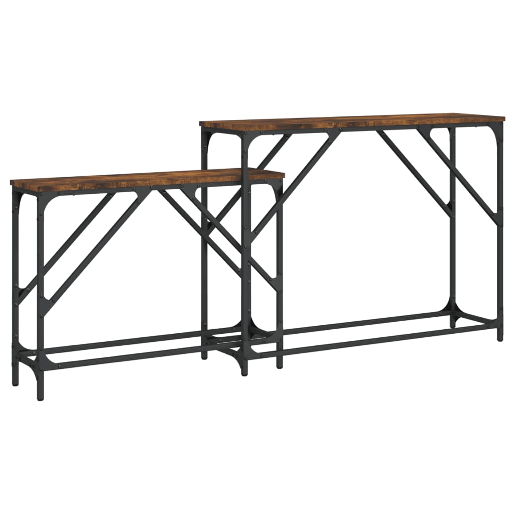 Nesting Console Table | Smoked oak | Engineered wood, Metal | Large