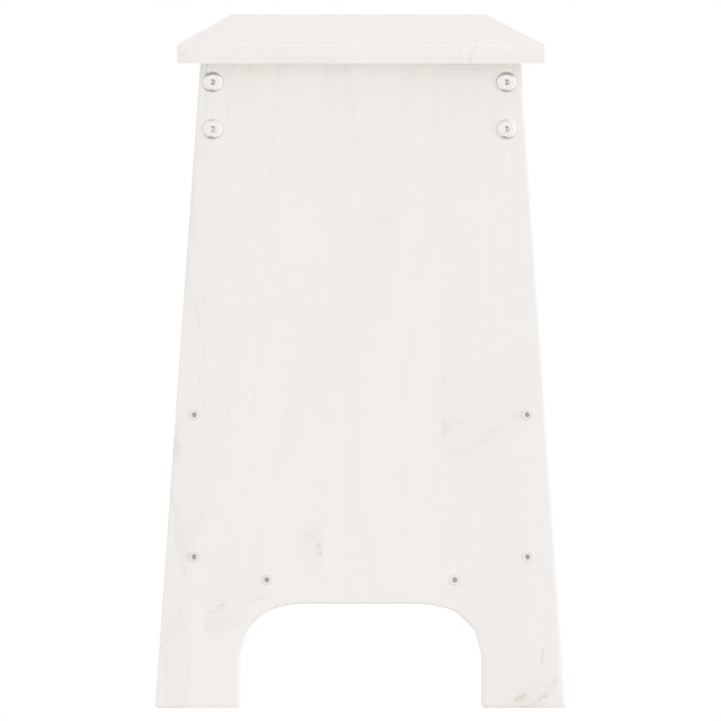 Hall Bench White 160x28x45 cm Solid Wood Pine