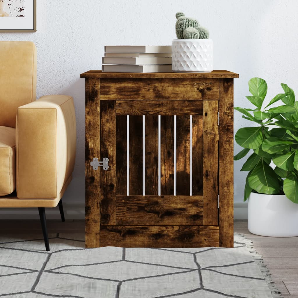 Dog Crate Furniture Smoked Oak 64,5x80x71 cm Engineered Wood