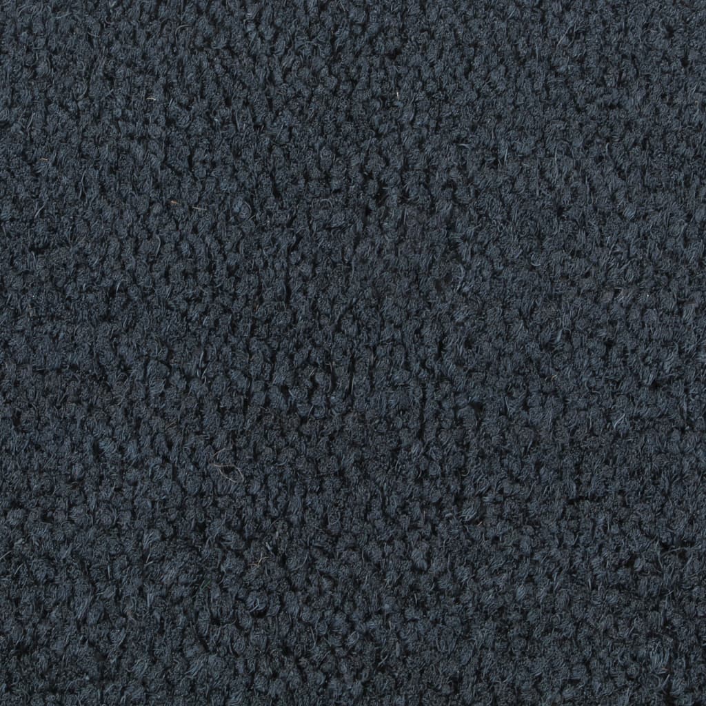 Door Mat Dark Grey Half Round 50x80 cm Tufted Coir