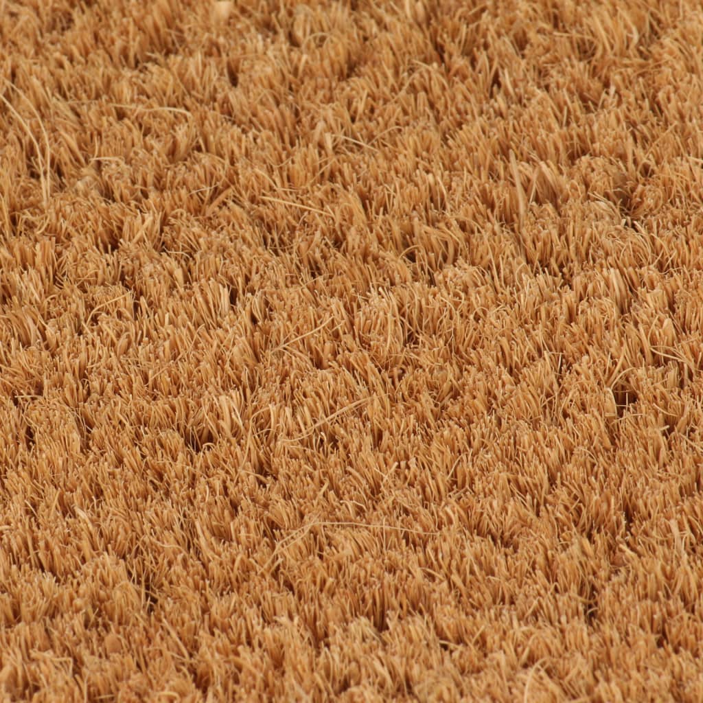 Door Mat Natural Half Round 50x80 cm Tufted Coir