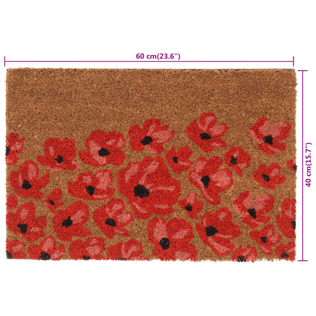 Door Mat Natural 40x60 cm Tufted Coir