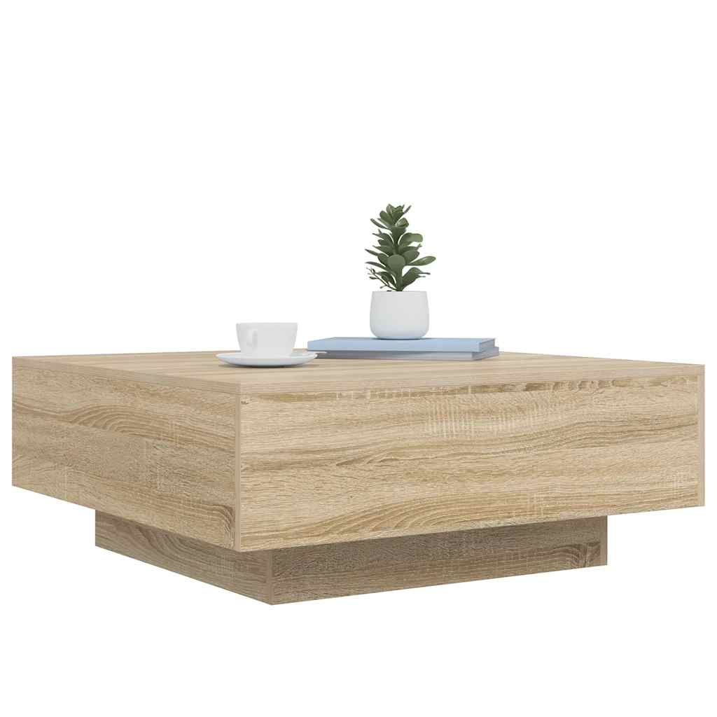 Coffee Table Sonoma Oak 80x80x31 cm Engineered Wood