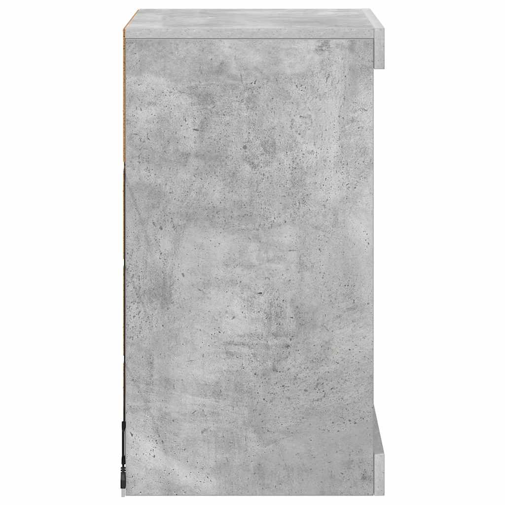 Sideboard with LED Lights Concrete Grey 41x37x67 cm