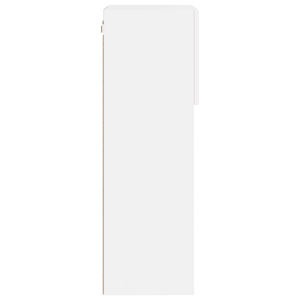 TV Cabinet | Set of 2 | White | Engineered wood, Glass | Medium