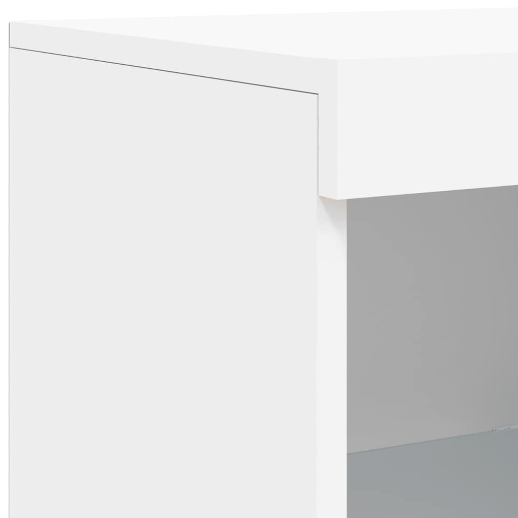 Sideboards with LED Lights 3 pcs White Engineered Wood
