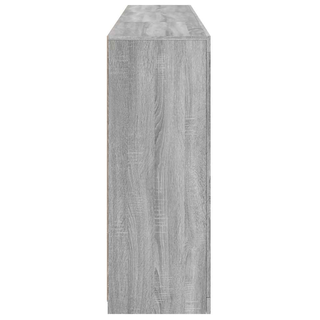 Sideboard with LED Lights Grey Sonoma 181.5x37x100 cm