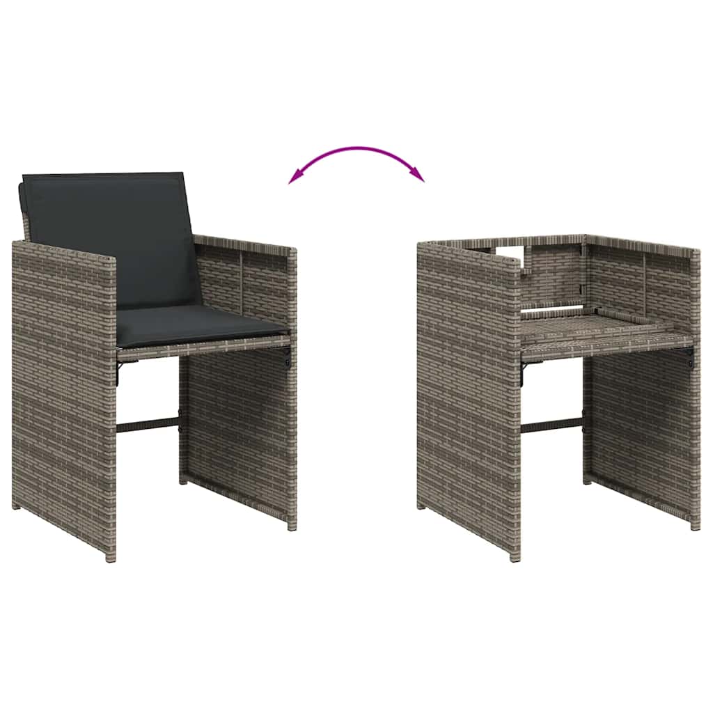 Garden Dining Set | Grey, Dark Grey, Black
