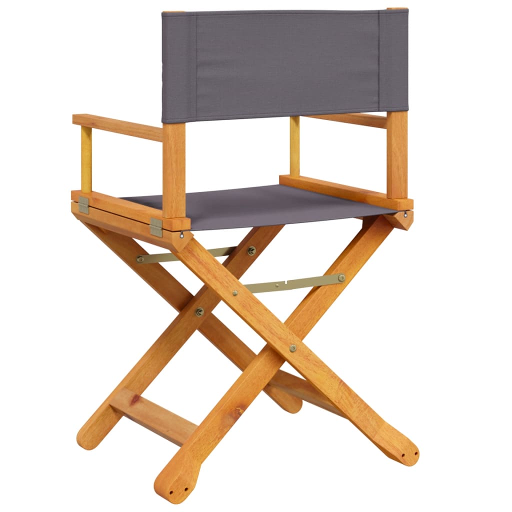 4 Piece Folding Chairs Dark Grey Fabric