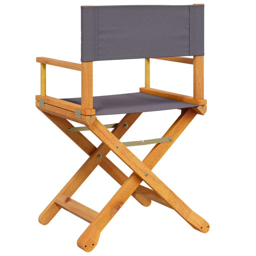 8 Piece Folding Chairs Dark Grey Fabric
