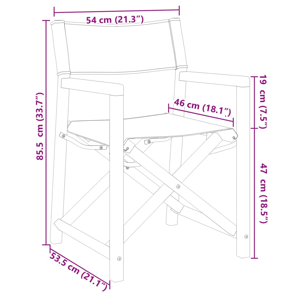 4 Piece Folding Chairs Cream White Fabric