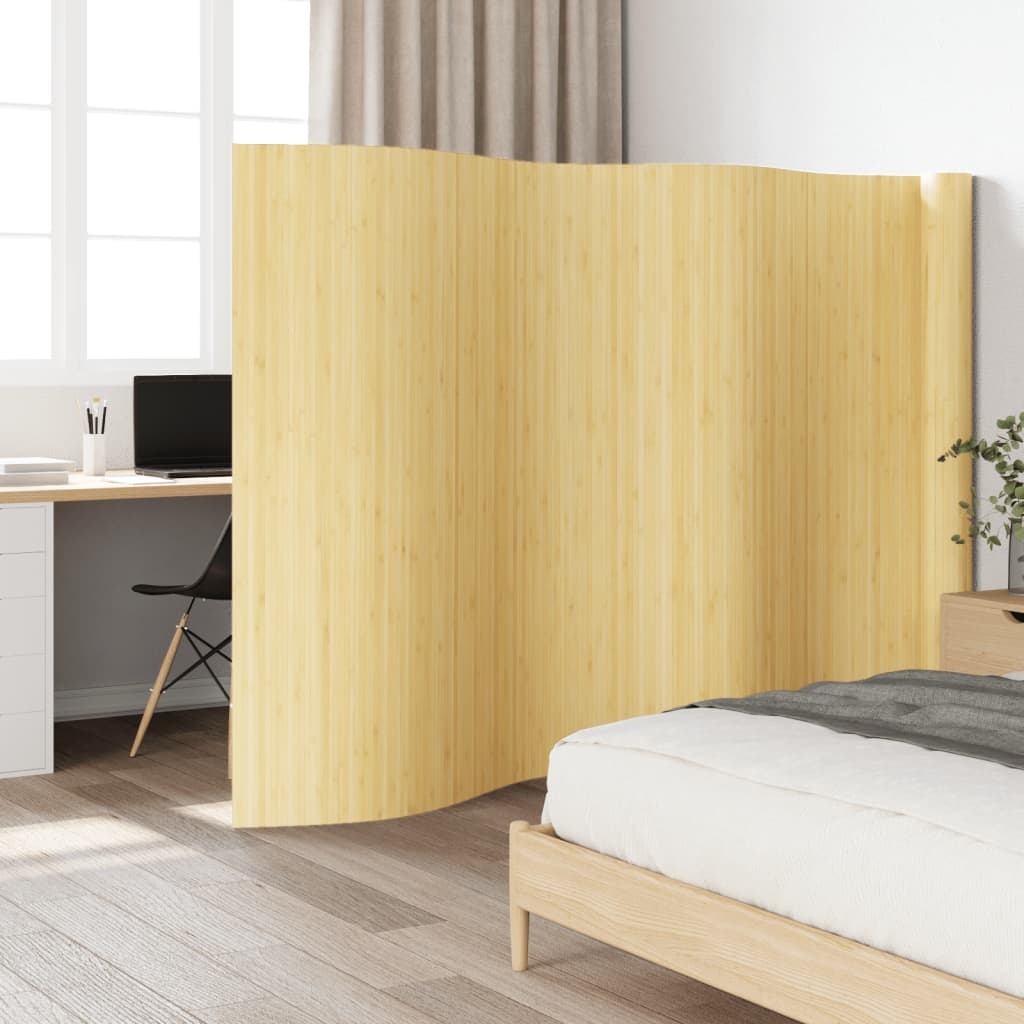 Room Divider Light Natural Width 800 cm Height 165 cm Bamboo