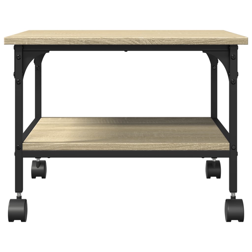 Printer Stand 2-Tier Sonoma Oak 50x40x38 cm Engineered Wood